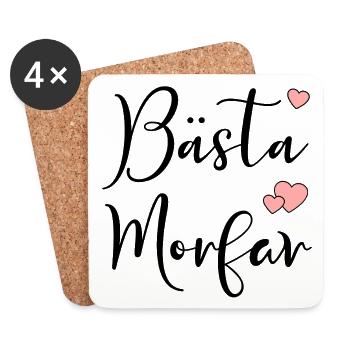 Sweden Best Grandpa - Coasters (set of 4) - white - Front