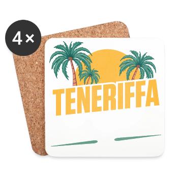 Teneriffa Party Crew - Untersetzer (4er-Set) - Weiß - Vorne
