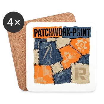 Patchwork Recycling - Coasters (set of 4) - white - Front