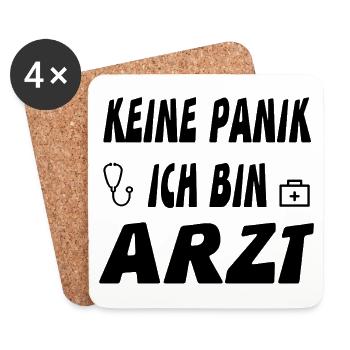 Arzt - Untersetzer (4er-Set) - Weiß - Vorne
