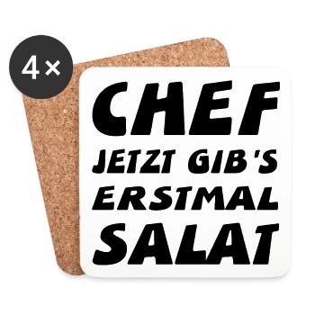 Chef - Untersetzer (4er-Set) - Weiß - Vorne