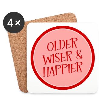 Birthday Wisdom - Coasters (set of 4) - white - Front