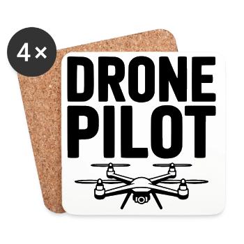 Drone Pilot - Coasters (set of 4) - white - Front