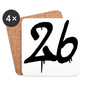 26 - Untersetzer (4er-Set) - Weiß - Vorne