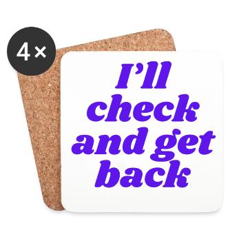 I'll check and get back - Coasters (set of 4) - white - Front