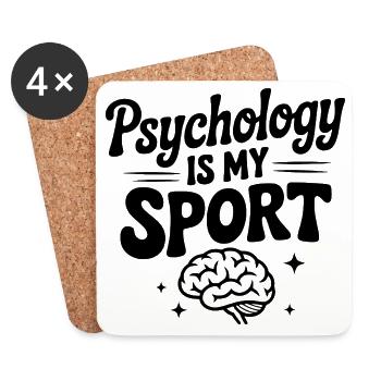 Psychology is My Sport - Coasters (set of 4) - white - Front