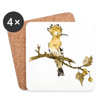 Colorful bird - Coasters (set of 4) - white - Front