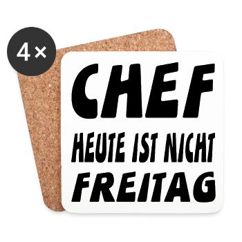 Chef - Untersetzer (4er-Set) - Weiß - Vorne