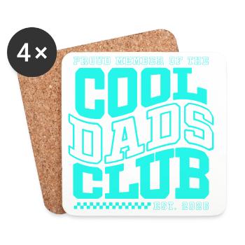 Cool Dads Club - Dad 2026 Father's Day Gift - Coasters (set of 4) - white - Front