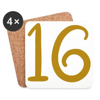 16 - Untersetzer (4er-Set) - Weiß - Vorne