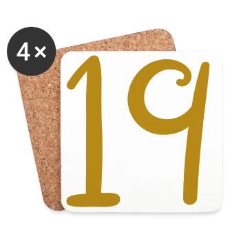 19 - Coasters (set of 4) - white - Front