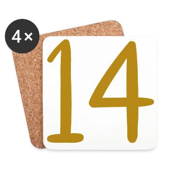 14 - Untersetzer (4er-Set) - Weiß - Vorne