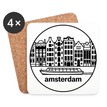 Amsterdam - Coasters (set of 4) - white - Front