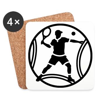 tennis - Coasters (set of 4) - white - Front