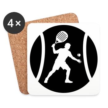 Padel - Dessous de verre (lot de 4) - blanc - Devant