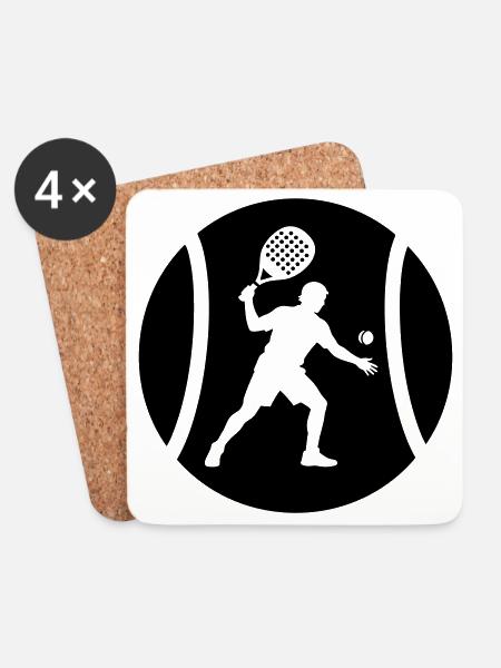 Padel - Untersetzer (4er-Set) - Weiß