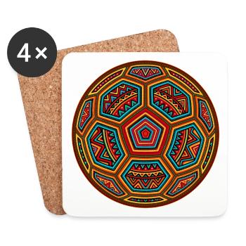 Football Mola - Coasters (set of 4) - white - Front