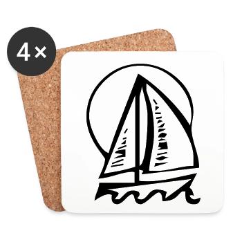 Voile - Dessous de verre (lot de 4) - blanc - Devant