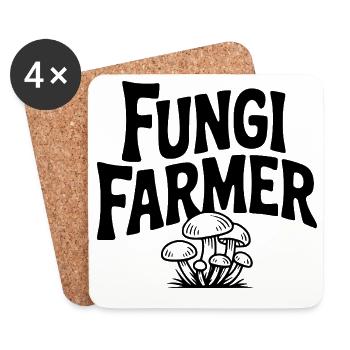 Fungi Farmer - Coasters (set of 4) - white - Front