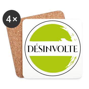 Désinvolte  - Dessous de verre (lot de 4) - blanc - Devant