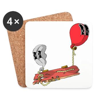 FLOATING - Coasters (set of 4) - white - Front