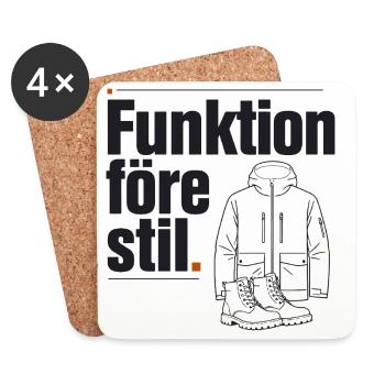 Outdoor Suède Fonction Avant Le Style - Dessous de verre (lot de 4) - blanc - Devant