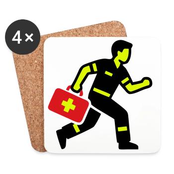 Paramedic Emergency Doctor Emergency Kit - Coasters (set of 4) - white - Front