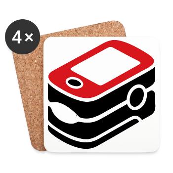 Pulse Oximeter Oxygen Medicine - Coasters (set of 4) - white - Front