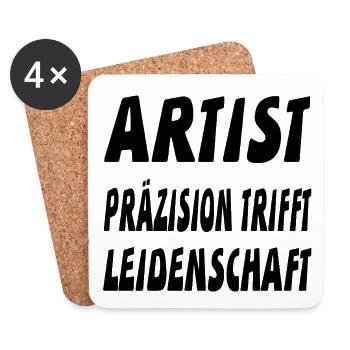 Artist - Untersetzer (4er-Set) - Weiß - Vorne