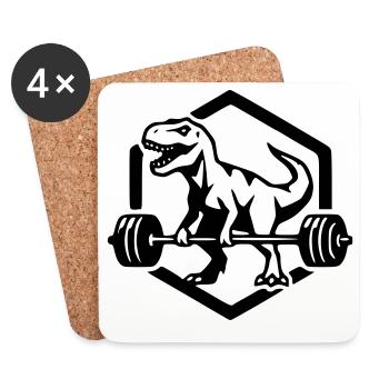 T-Rex - Coasters (set of 4) - white - Front