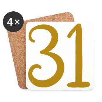31 - Untersetzer (4er-Set) - Weiß - Vorne