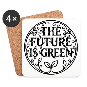 Green future - Coasters (set of 4) - white - Front