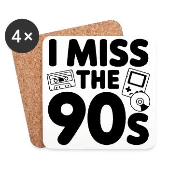 I Miss the 90s - Coasters (set of 4) - white - Front