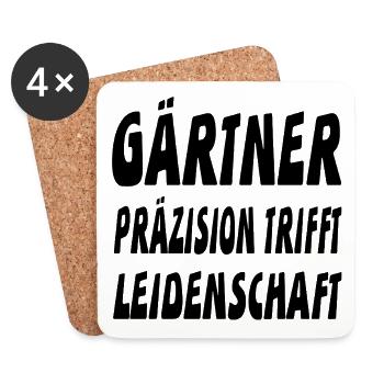 Gärtner - Untersetzer (4er-Set) - Weiß - Vorne