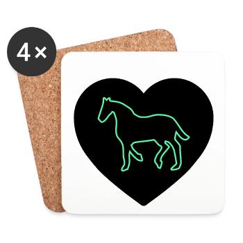 horses - Coasters (set of 4) - white - Front
