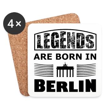 Die Berliner Legenden - Untersetzer (4er-Set) - Weiß - Vorne