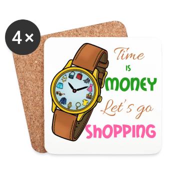 Shopping Adventure - Coasters (set of 4) - white - Front