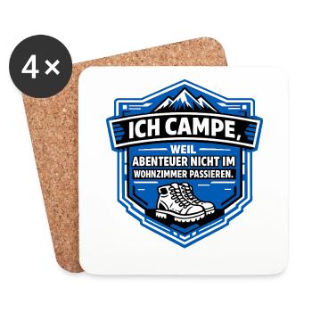 Ich Geh Campen - Untersetzer (4er-Set) - Weiß - Vorne