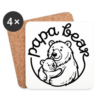 Daddy Bear - Coasters (set of 4) - white - Front