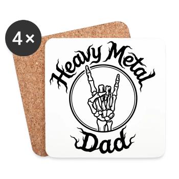 Heavy-Metal-Vater - Untersetzer (4er-Set) - Weiß - Vorne