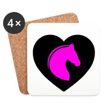 horses - Coasters (set of 4) - white - Front
