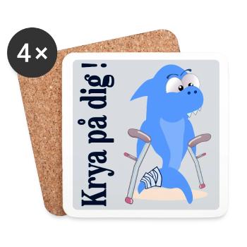 Remettez-vous bien les enfants - Dessous de verre (lot de 4) - blanc - Devant