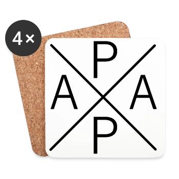 Werdender Papa - Untersetzer (4er-Set) - Weiß - Vorne