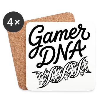 Gamer-DNA - Untersetzer (4er-Set) - Weiß - Vorne