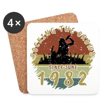 44e anniversaire Faire vibrer la foule SNG 06/1982 - Dessous de verre (lot de 4) - blanc - Devant