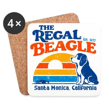 The Regal Beagle Est 1977 Santa Monica California - Coasters (set of 4) - white - Front