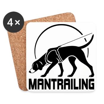 Foxhound Mantrailing Hundesport Hund Wilsigns - Untersetzer (4er-Set) - Weiß - Vorne