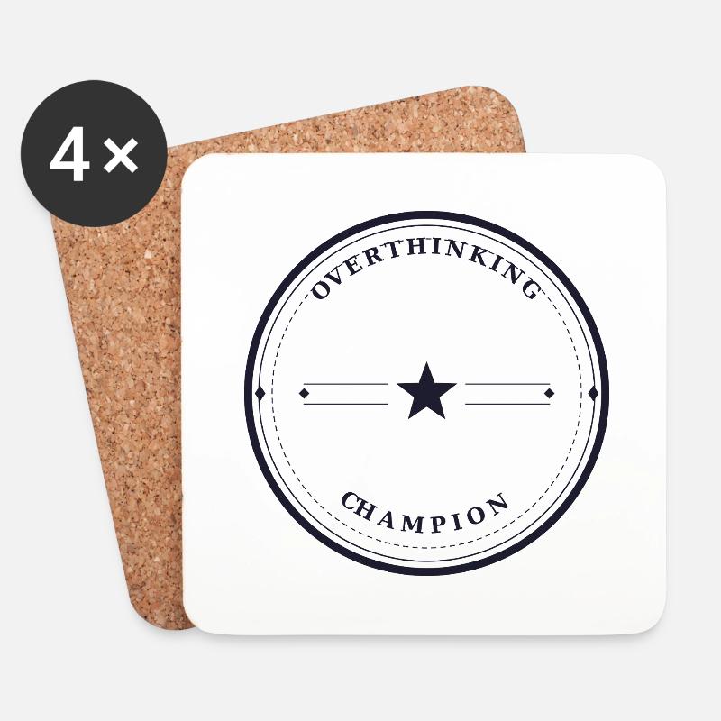 Champion de la suranalyse - Dessous de verre (lot de 4) - blanc