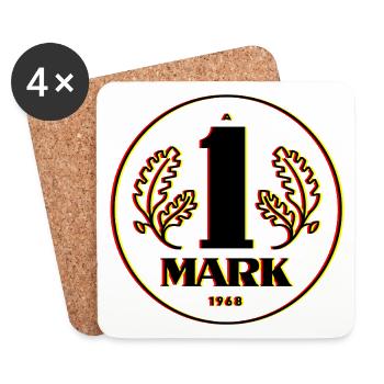 Ostmark 3D Schwarz Rot Gold - Untersetzer (4er-Set) - Weiß - Vorne