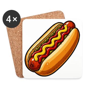 Sandwich - Dessous de verre (lot de 4) - blanc - Devant